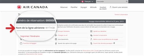air canada vol réservation.